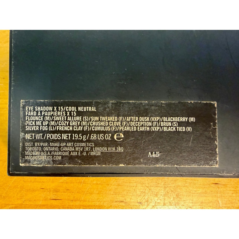 MAC Eye Shadow x 15 Cool Neutral Eyeshadow Palette 15 Shades A15 Matte Frost VXP - Picture 6 of 7